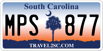 SC license plate MPS877