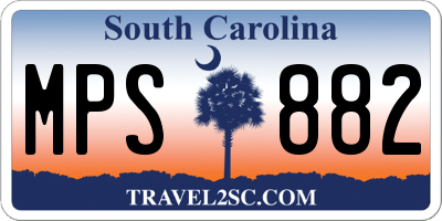 SC license plate MPS882