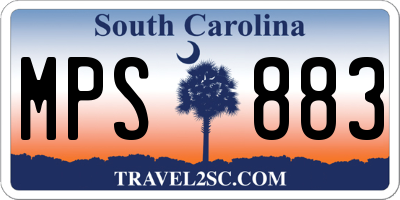 SC license plate MPS883