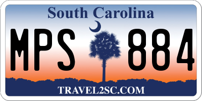 SC license plate MPS884