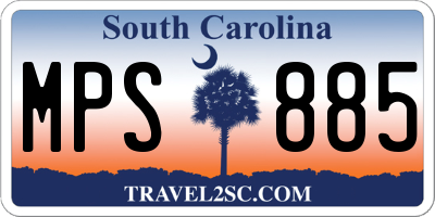 SC license plate MPS885