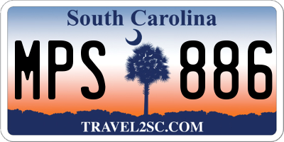 SC license plate MPS886