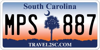 SC license plate MPS887