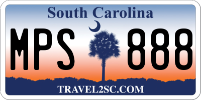 SC license plate MPS888