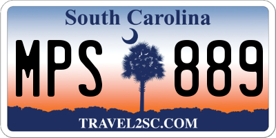 SC license plate MPS889