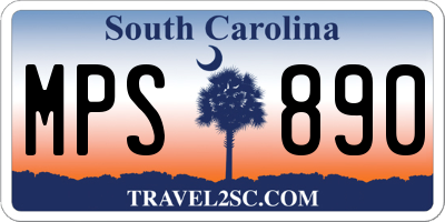 SC license plate MPS890