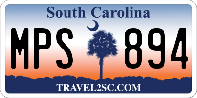 SC license plate MPS894