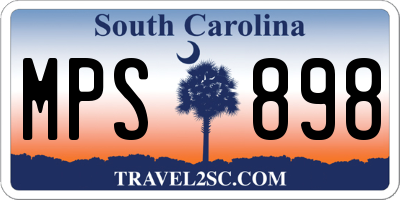 SC license plate MPS898