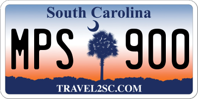 SC license plate MPS900
