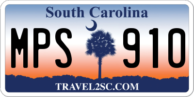 SC license plate MPS910