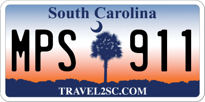 SC license plate MPS911