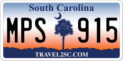 SC license plate MPS915