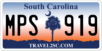 SC license plate MPS919