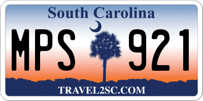 SC license plate MPS921