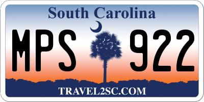 SC license plate MPS922