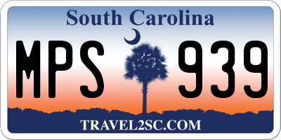SC license plate MPS939
