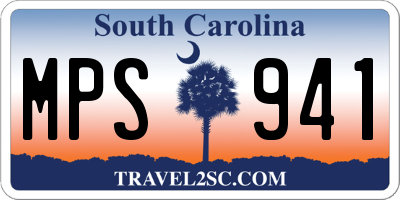 SC license plate MPS941