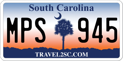SC license plate MPS945