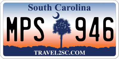 SC license plate MPS946