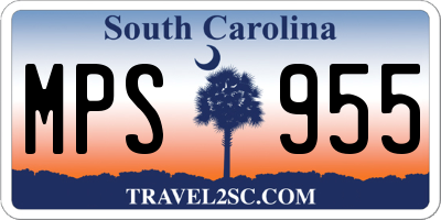SC license plate MPS955