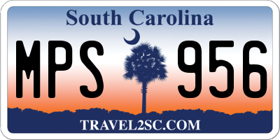 SC license plate MPS956