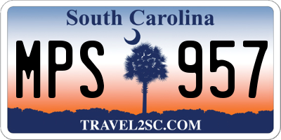 SC license plate MPS957