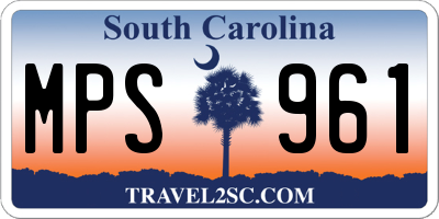 SC license plate MPS961