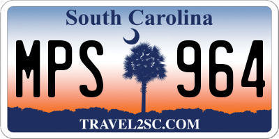 SC license plate MPS964