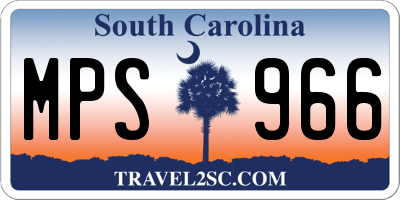 SC license plate MPS966