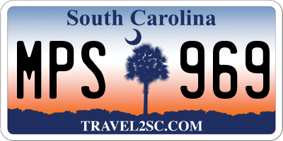 SC license plate MPS969