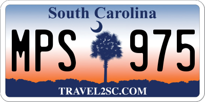 SC license plate MPS975