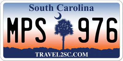 SC license plate MPS976