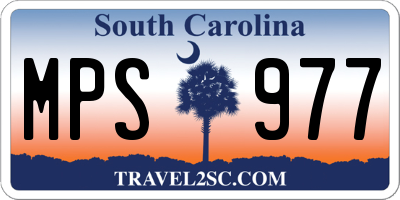 SC license plate MPS977