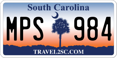 SC license plate MPS984