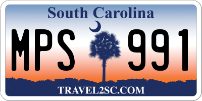 SC license plate MPS991