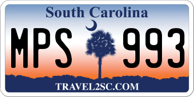 SC license plate MPS993