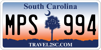 SC license plate MPS994
