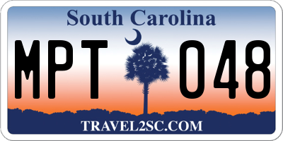 SC license plate MPT048