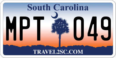 SC license plate MPT049