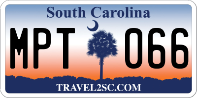 SC license plate MPT066