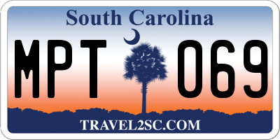 SC license plate MPT069