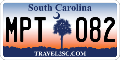SC license plate MPT082