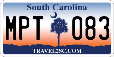 SC license plate MPT083