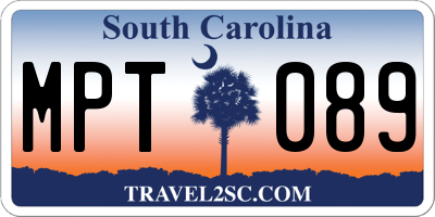 SC license plate MPT089
