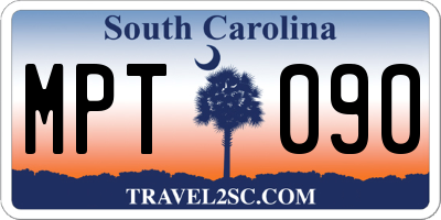 SC license plate MPT090