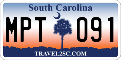 SC license plate MPT091