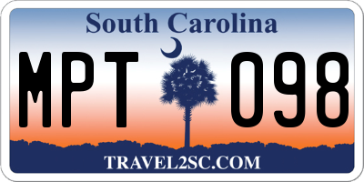 SC license plate MPT098
