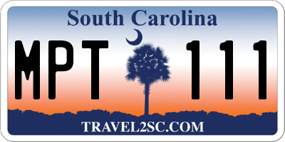 SC license plate MPT111