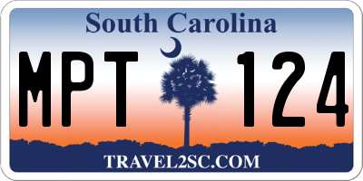 SC license plate MPT124