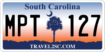 SC license plate MPT127